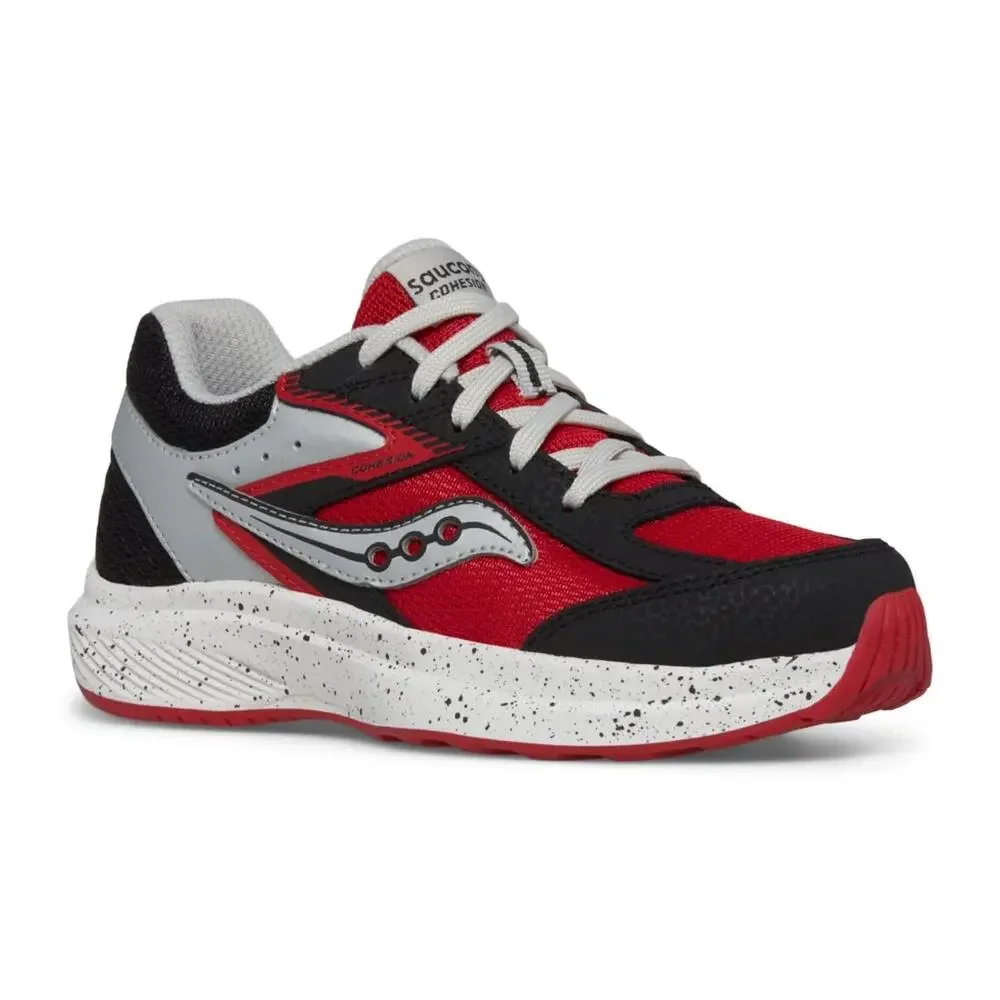 SAUCONY UNISEX COHESION KDZ SNEAKERS (LITTLE KID/BIG KID) BLACK/RED 4.5 MEDIUM